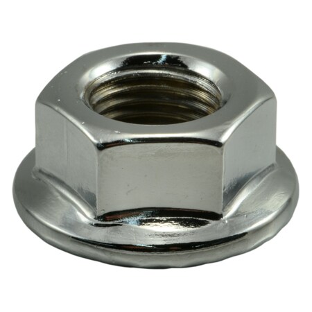 Midwest Fastener Flange Nut, 1/2"-20, Steel, Chrome Plated, 3 PK 39294